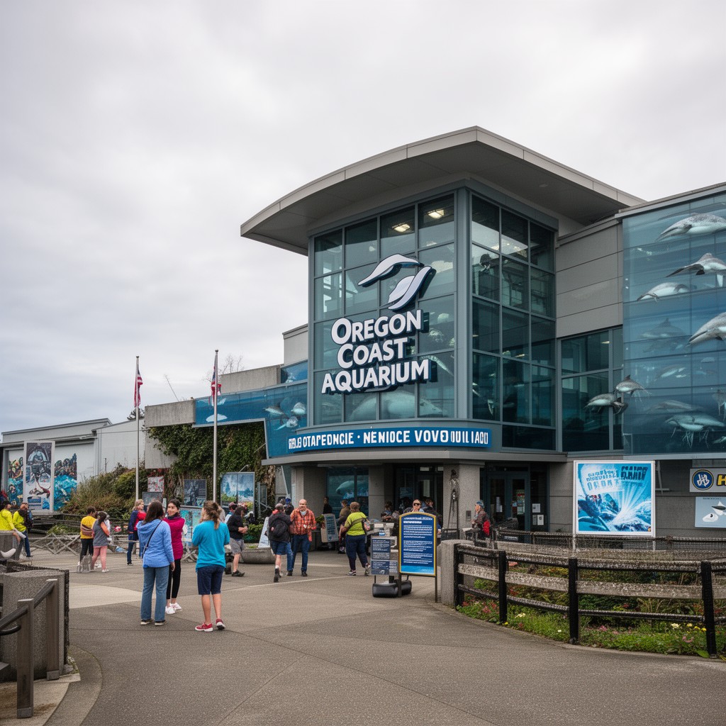 AI-generated illustration of Oregon Coast Aquarium