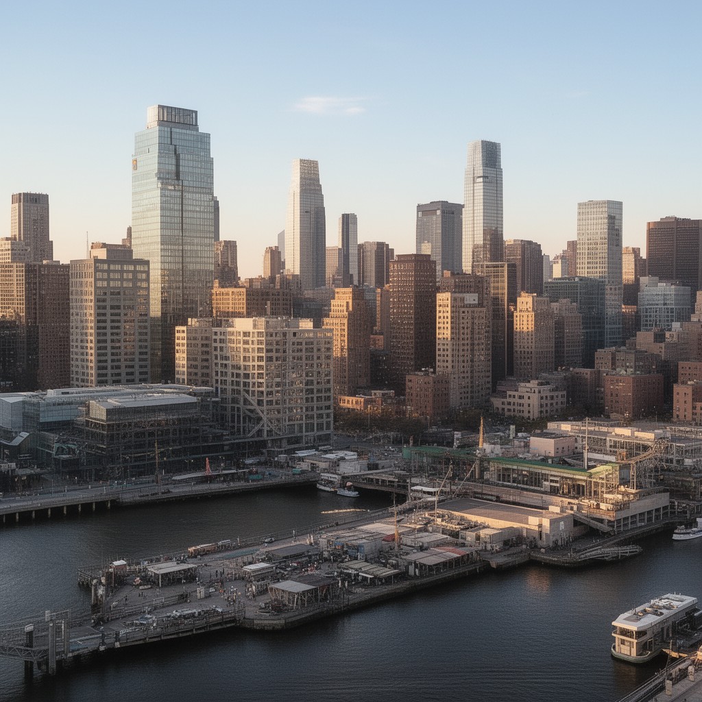 AI-generated illustration of Battery Park City