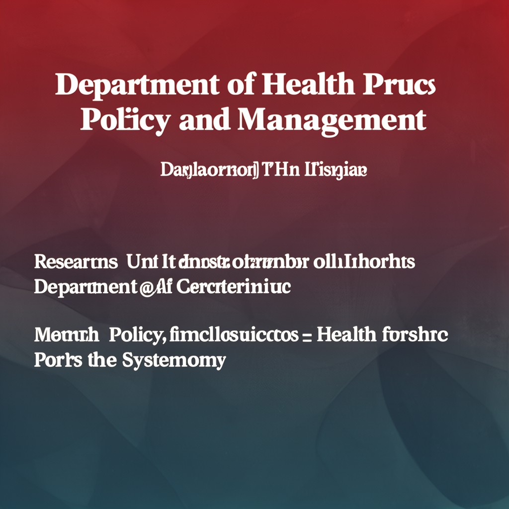AI-generated illustration of Department of Health Policy and Management