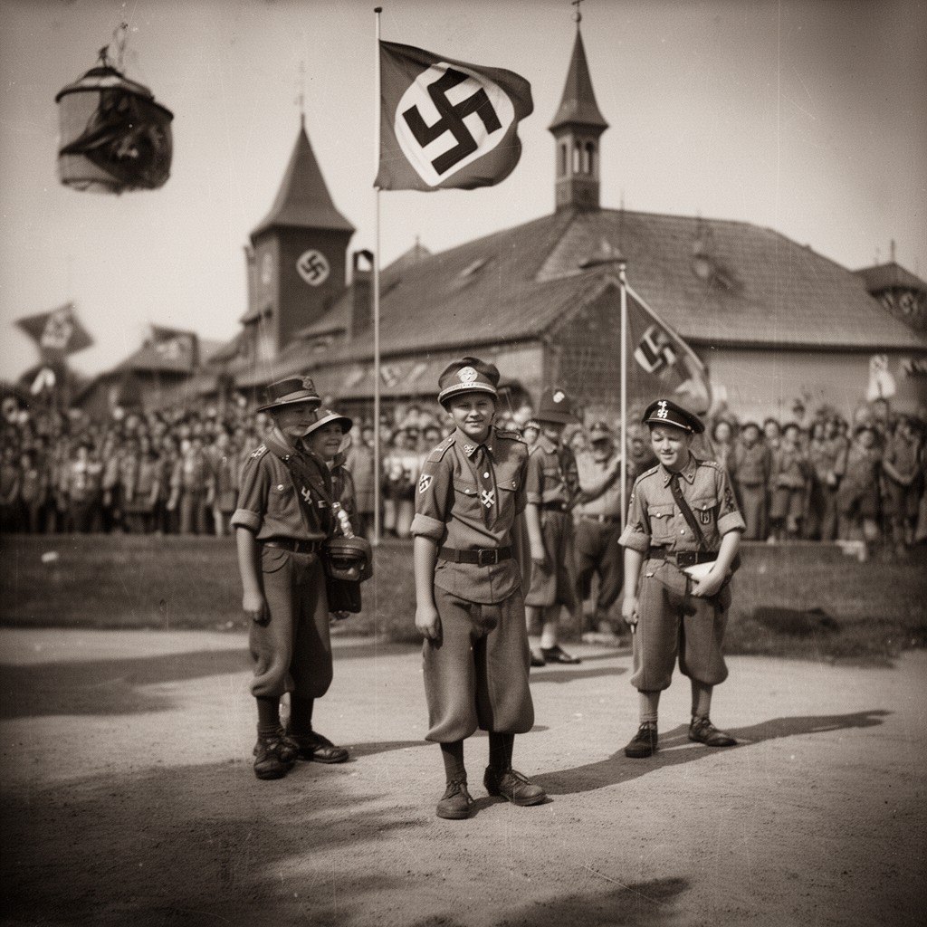 AI-generated illustration of Hitler Youth