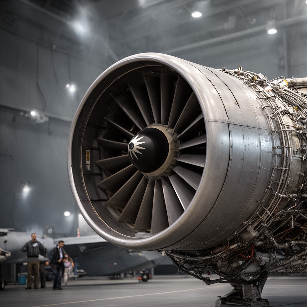 AI-generated illustration of Pratt & Whitney F135 engine