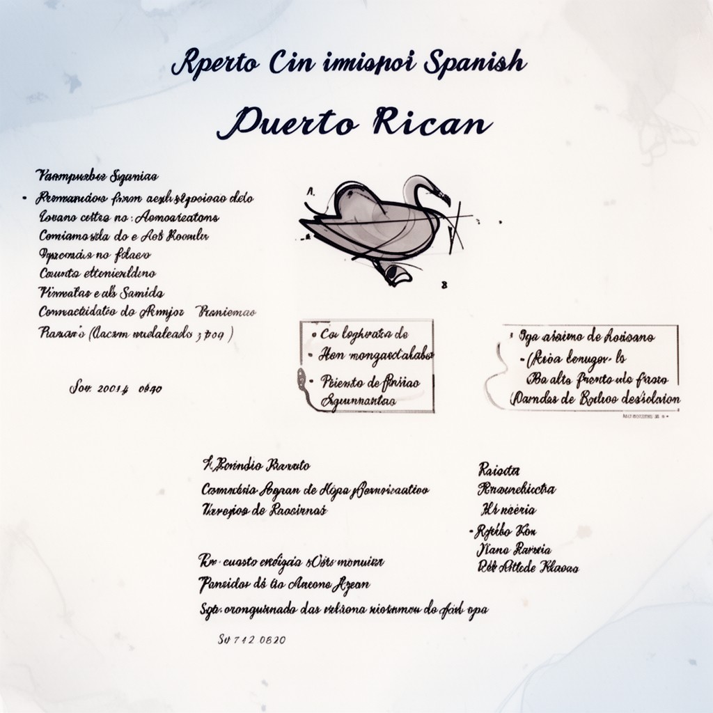 AI-generated illustration of Puerto Rican Spanish