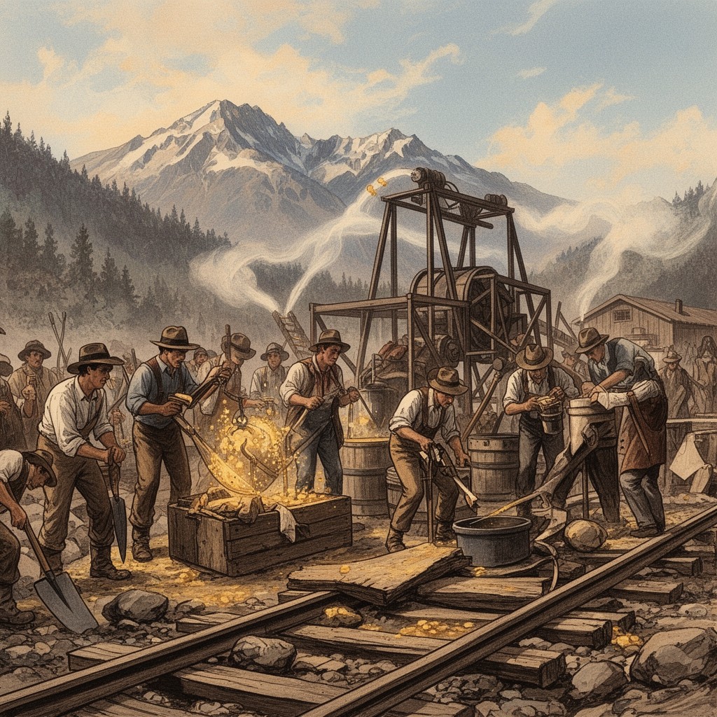 AI-generated illustration of California Gold Rush