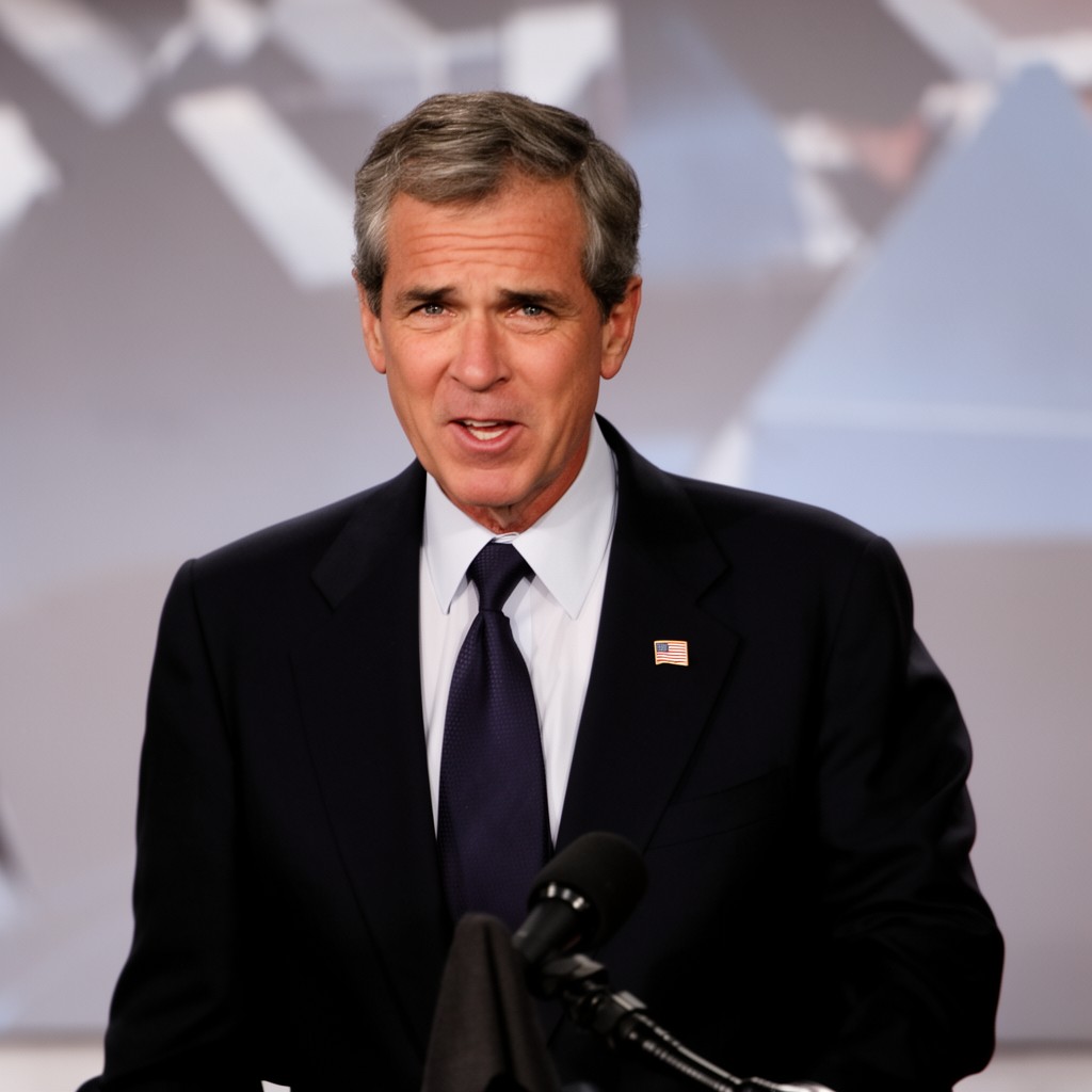 AI-generated illustration of George W. Bush