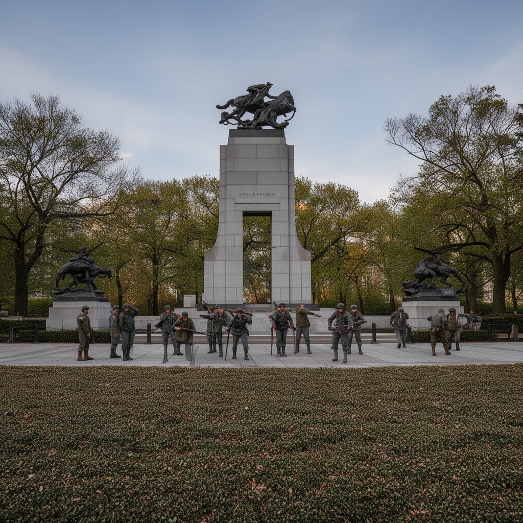 AI-generated illustration of Battle of the Bulge Memorial