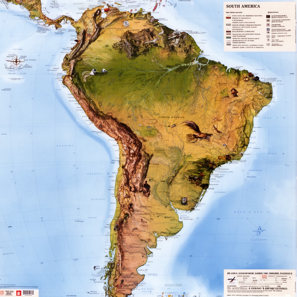 AI-generated illustration of South America