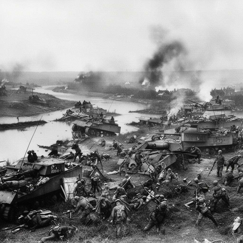 AI-generated illustration of Battle of Sedan (1940)