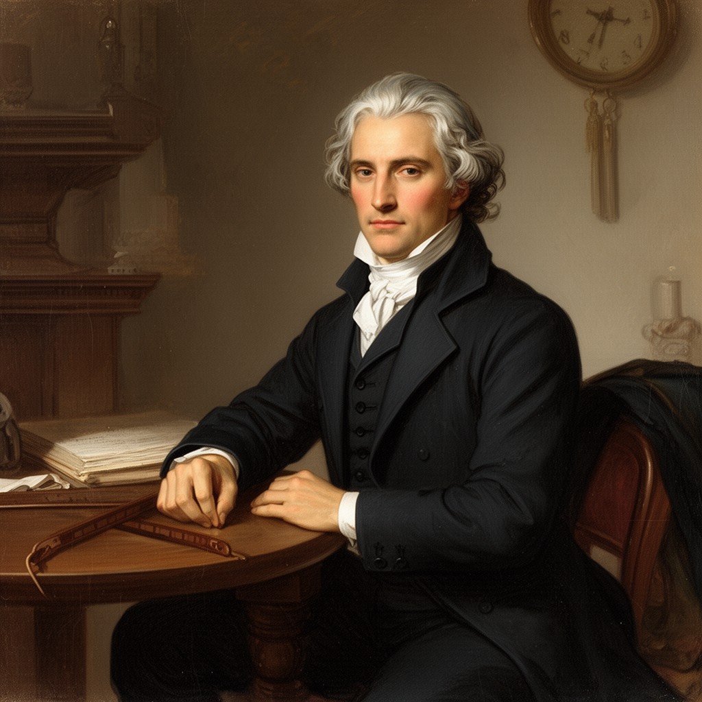 AI-generated illustration of Maximilien Robespierre