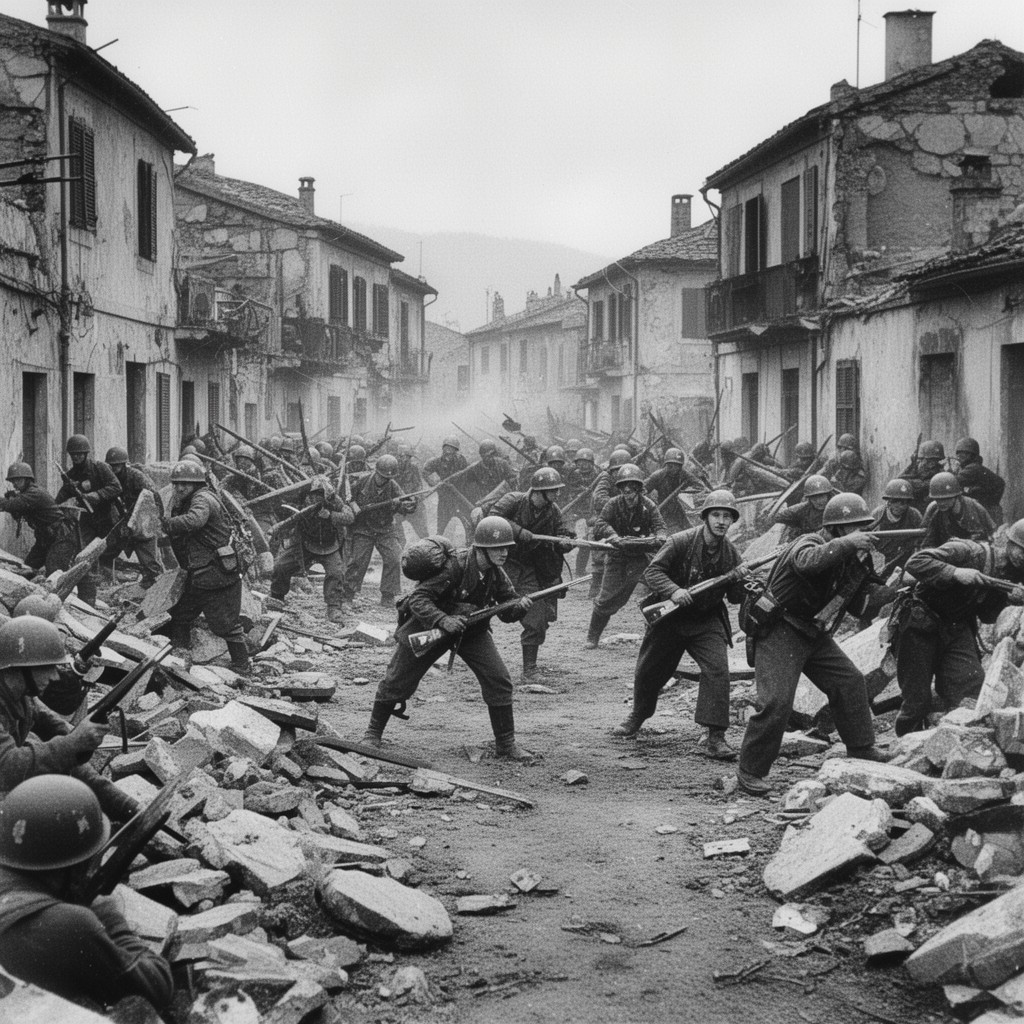AI-generated illustration of Battle of Ortona
