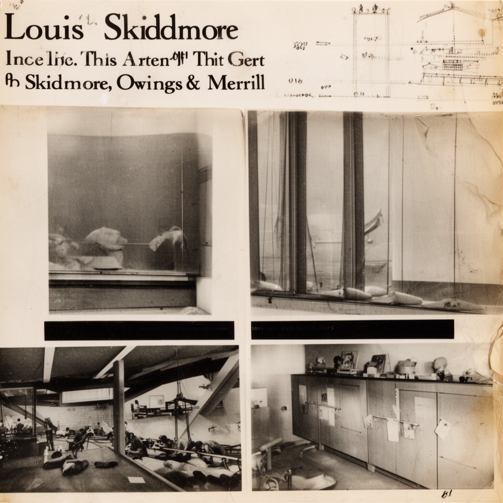 AI-generated illustration of Louis Skidmore