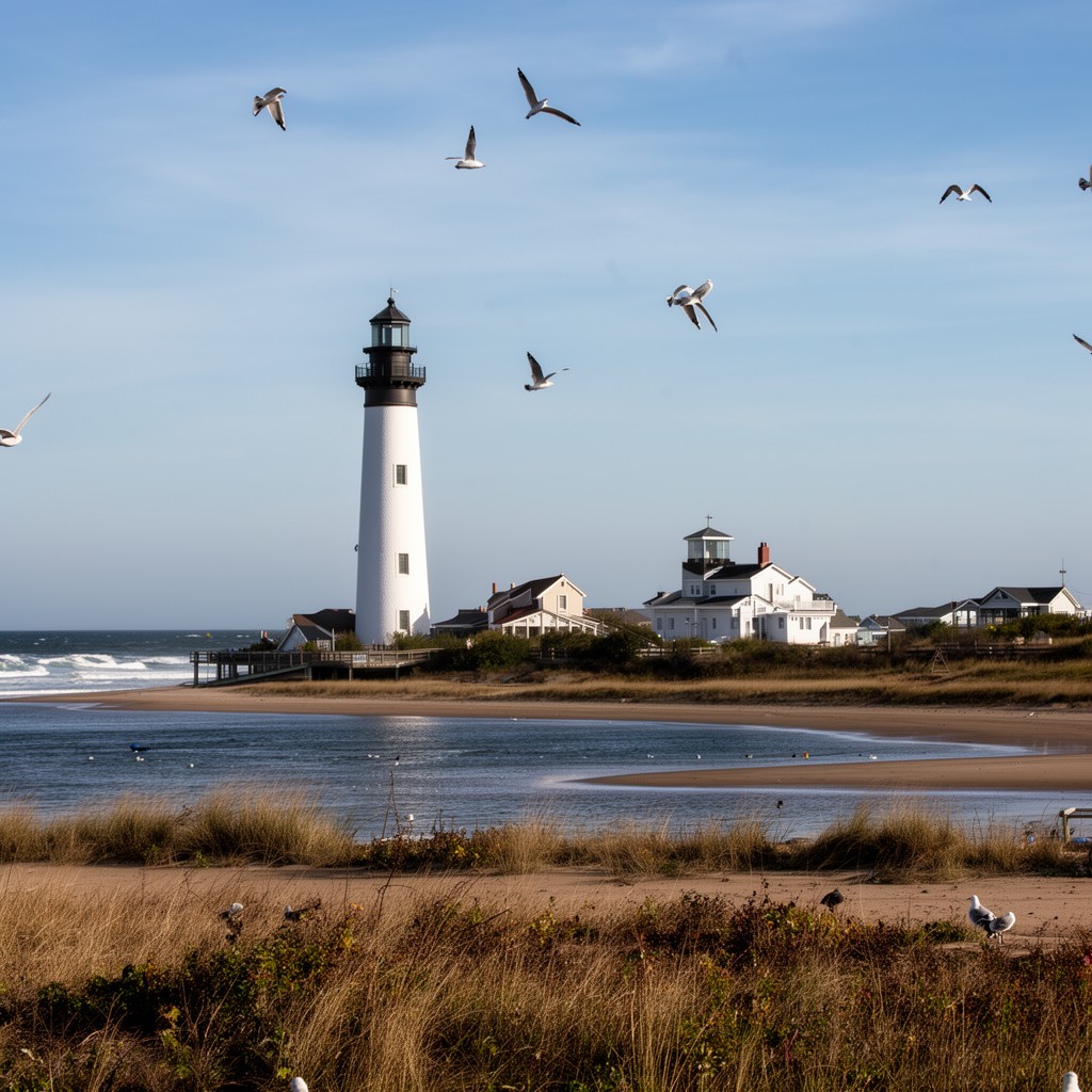AI-generated illustration of Cape May Point State Park