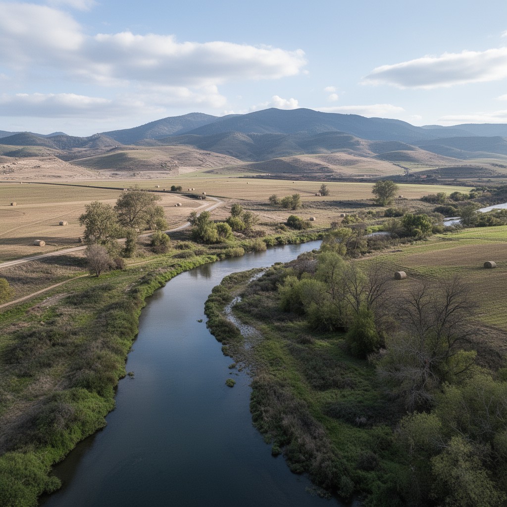 AI-generated illustration of San Joaquin River