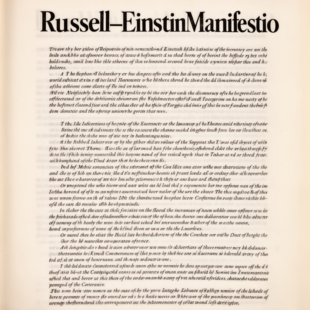 AI-generated illustration of Russell–Einstein Manifesto