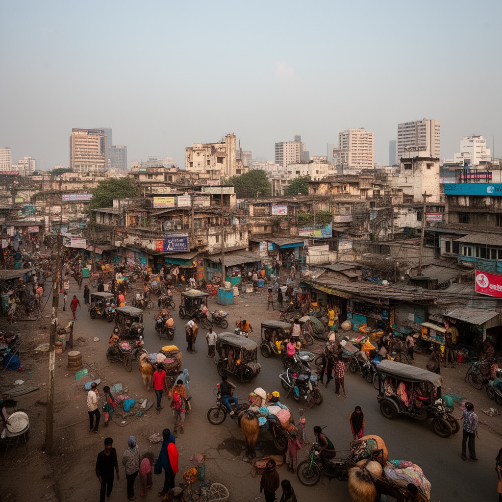 AI-generated illustration of Dhaka