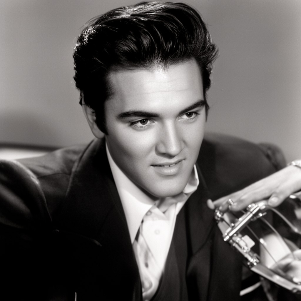 AI-generated illustration of Elvis Presley