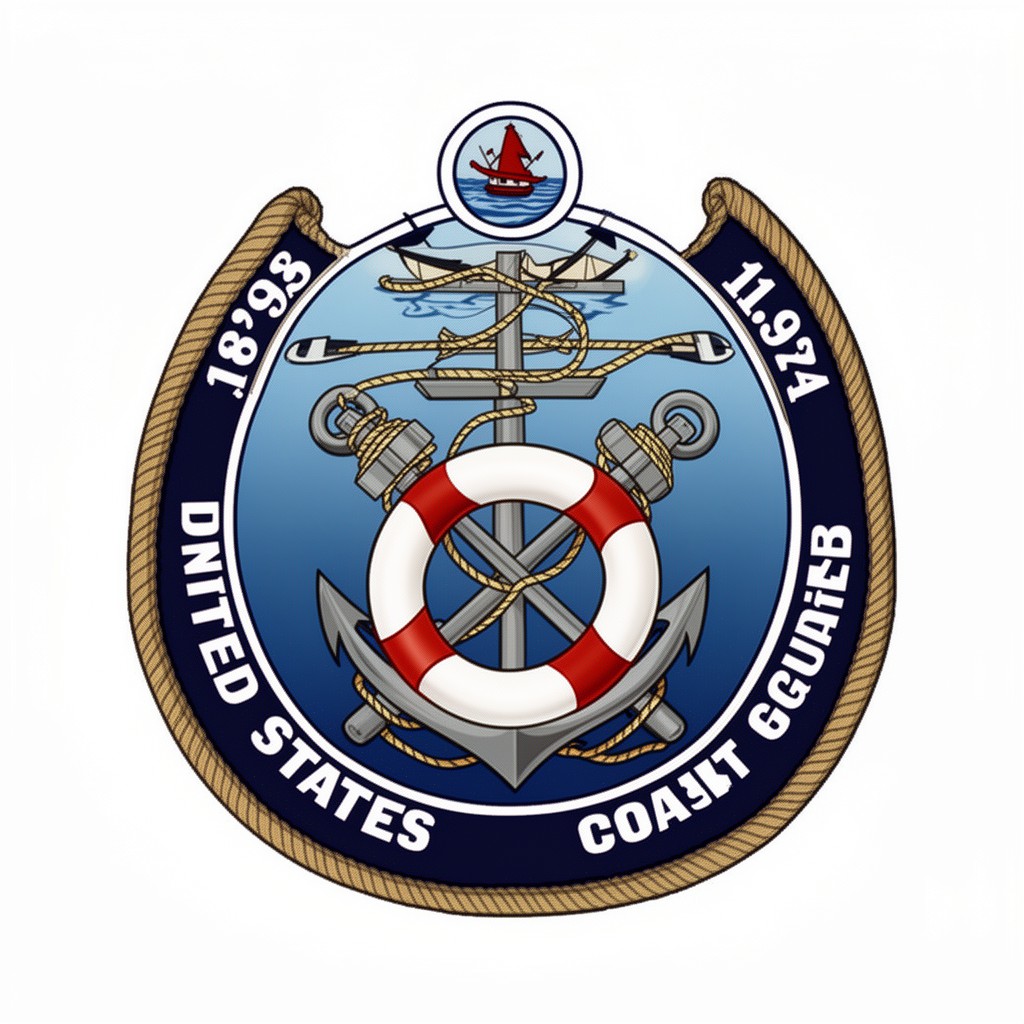 AI-generated illustration of United States Coast Guard emblem