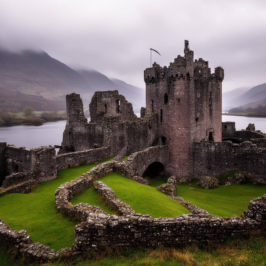 AI-generated illustration of Urquhart Castle
