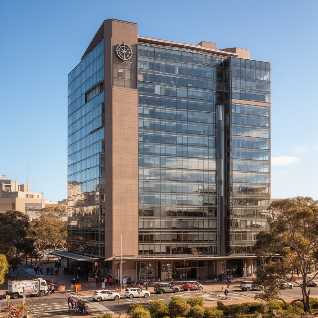 AI-generated illustration of Australian Public Service headquarters