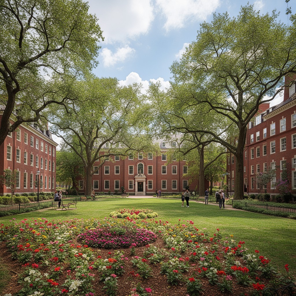 AI-generated illustration of Harvard Yard