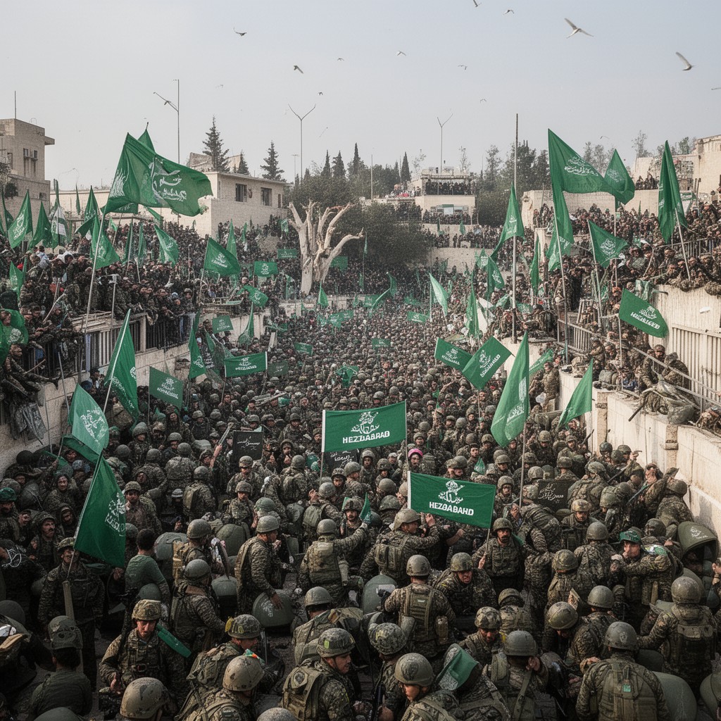 AI-generated illustration of Hezbollah