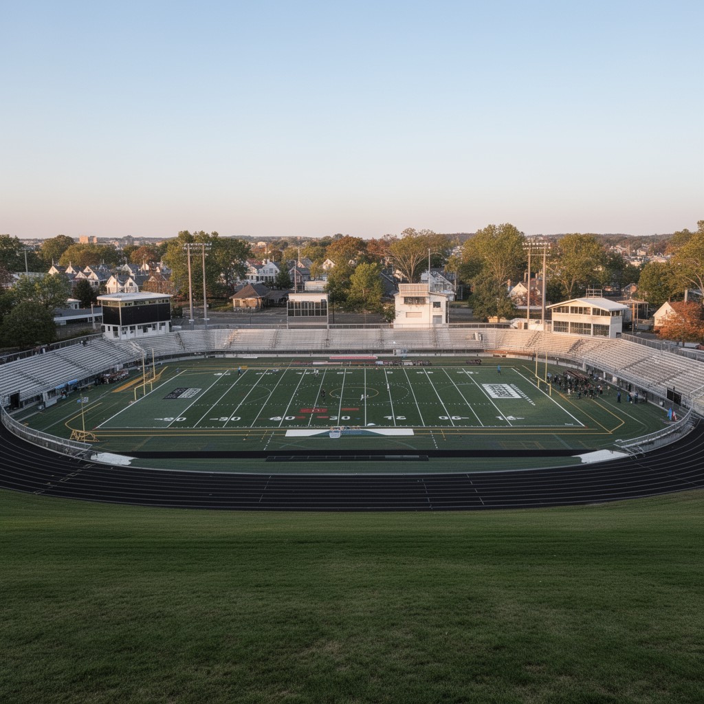 AI-generated illustration of Everett Memorial Stadium