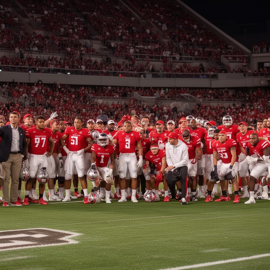 AI-generated illustration of Texas Tech Red Raiders football team