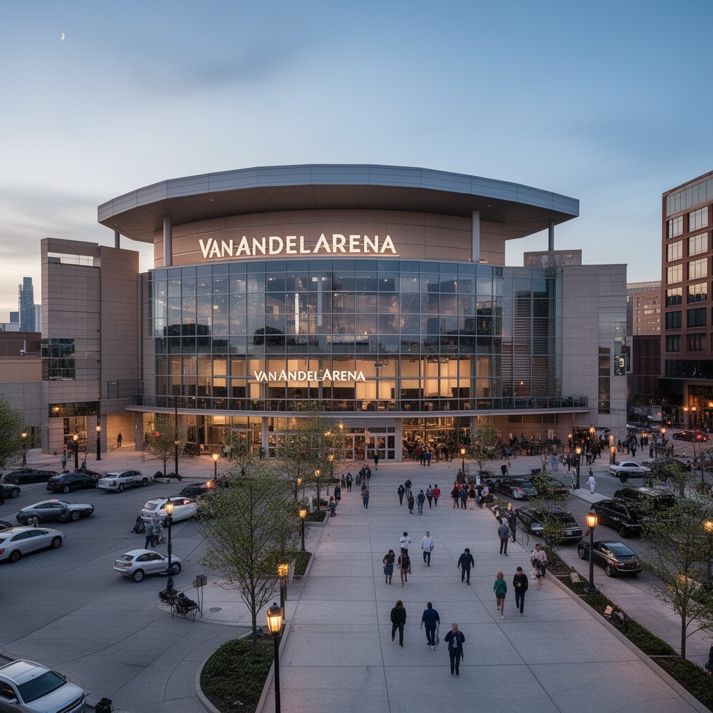 AI-generated illustration of Van Andel Arena