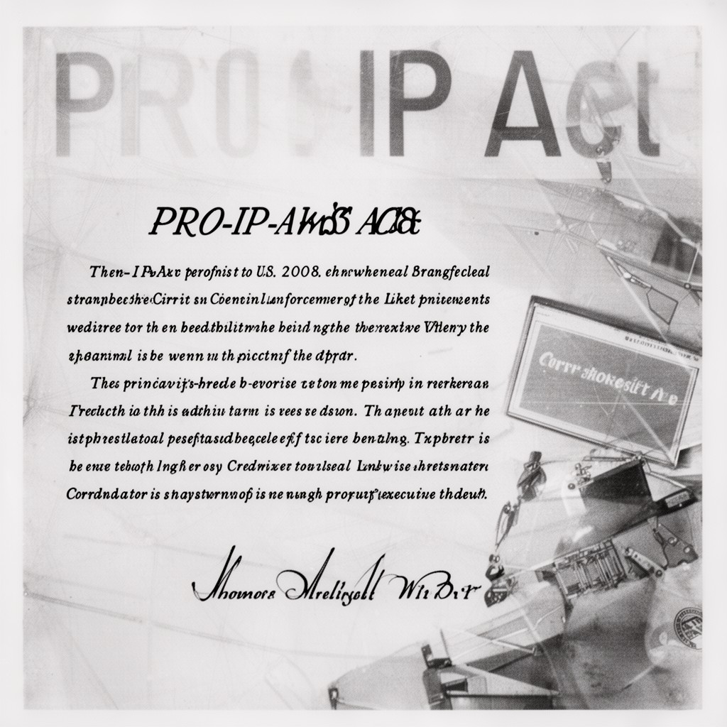 AI-generated illustration of PRO-IP Act of 2008
