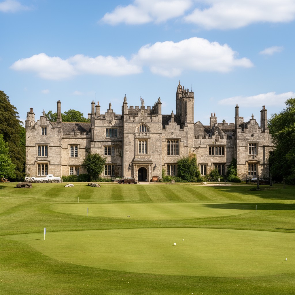 AI-generated illustration of Breadsall Priory, Derbyshire, England