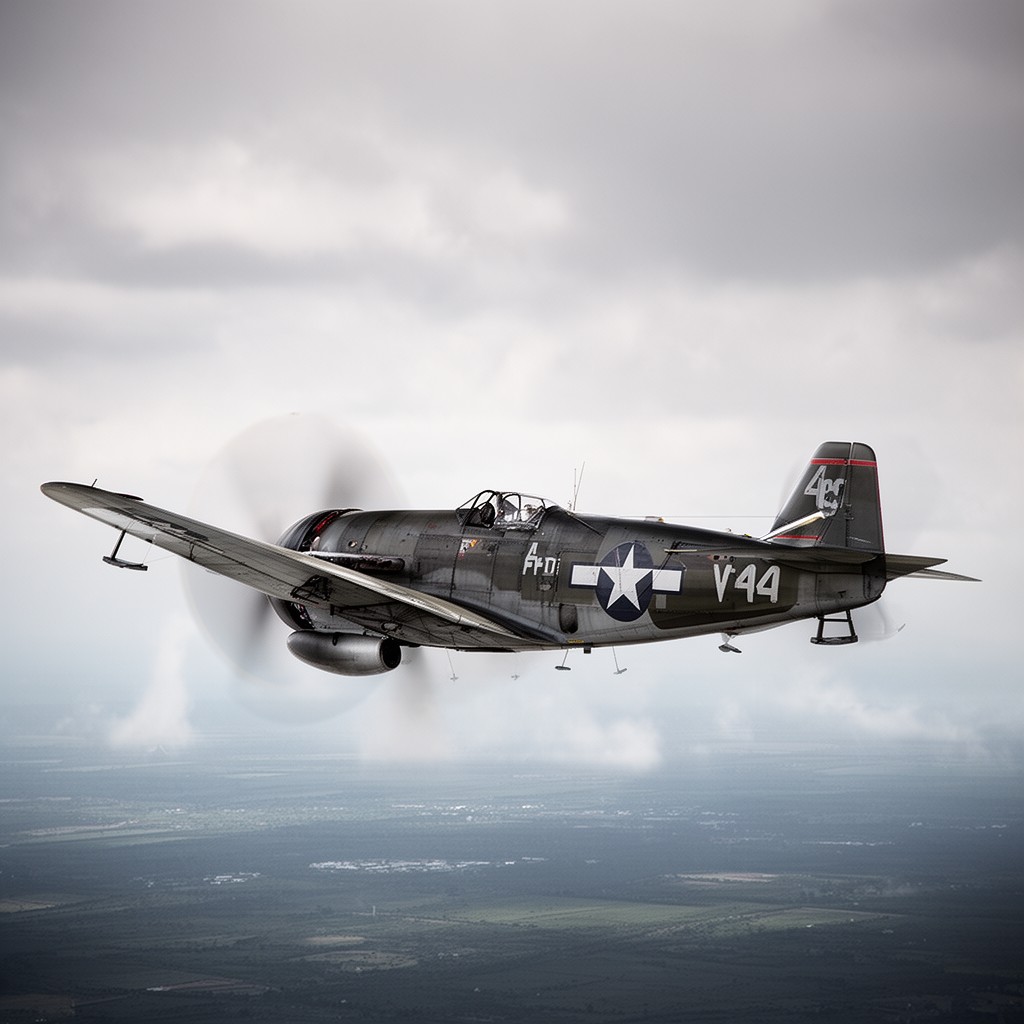 AI-generated illustration of Republic P-47 Thunderbolt