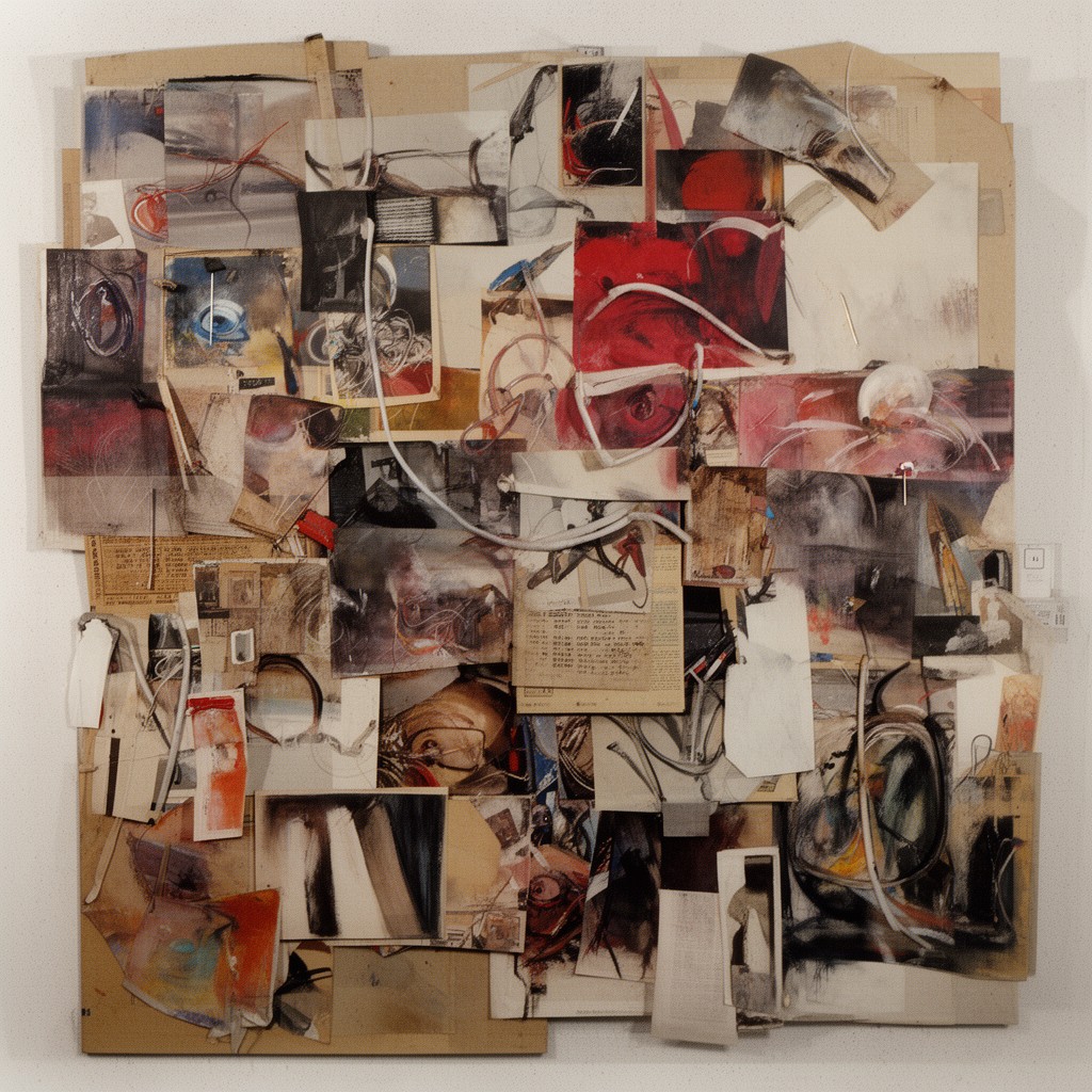 AI-generated illustration of Robert Rauschenberg