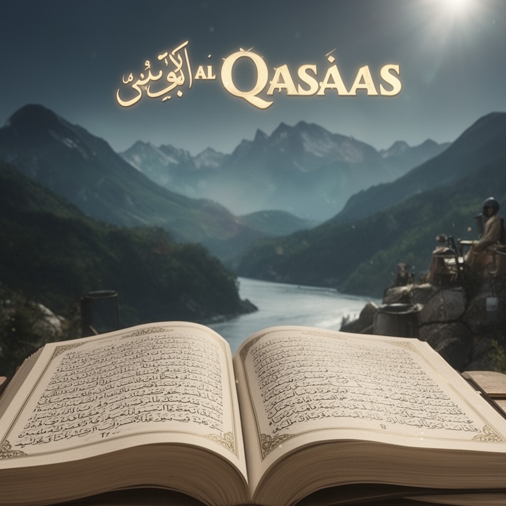AI-generated illustration of Surah Al-Qasas