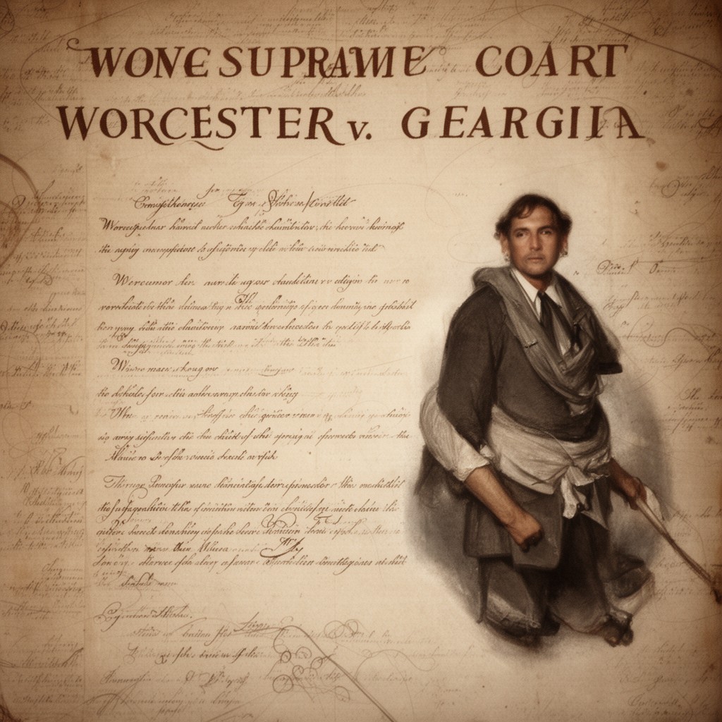 AI-generated illustration of Worcester v. Georgia