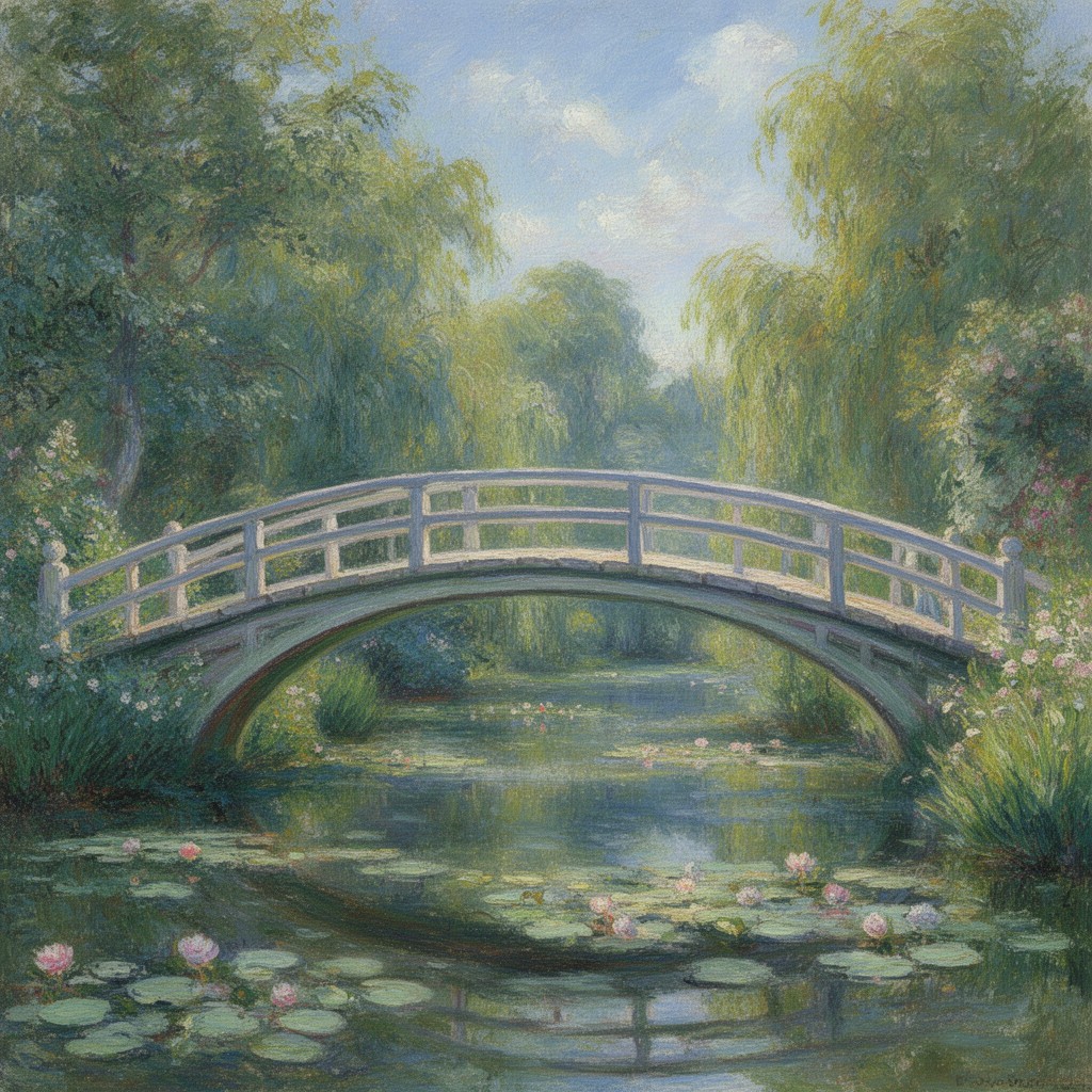 AI-generated illustration of The Japanese Bridge