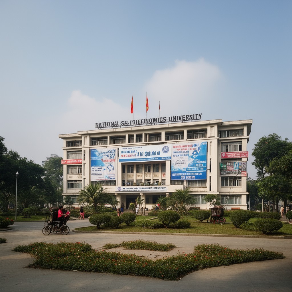 AI-generated illustration of National Economics University