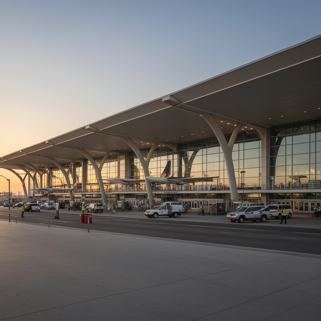 AI-generated illustration of Washington Dulles International Airport