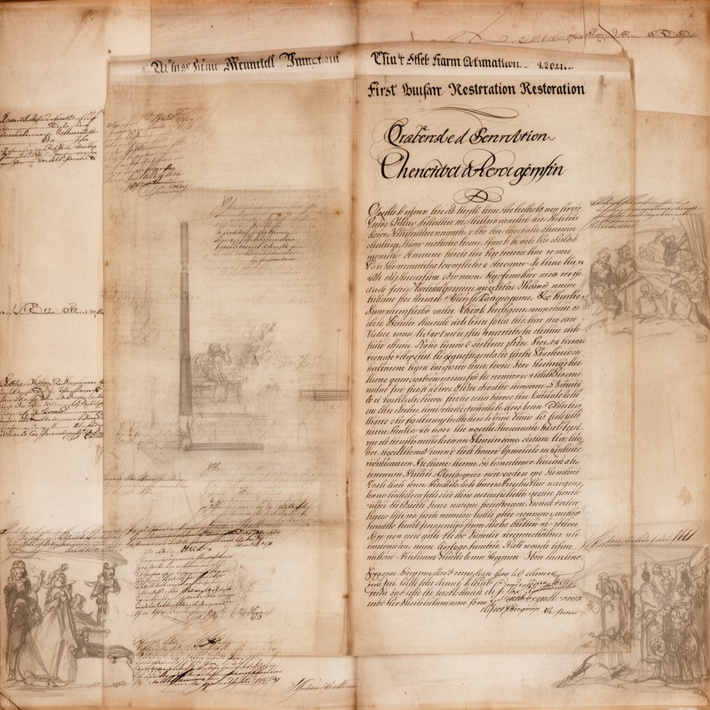 AI-generated illustration of First Bourbon Restoration