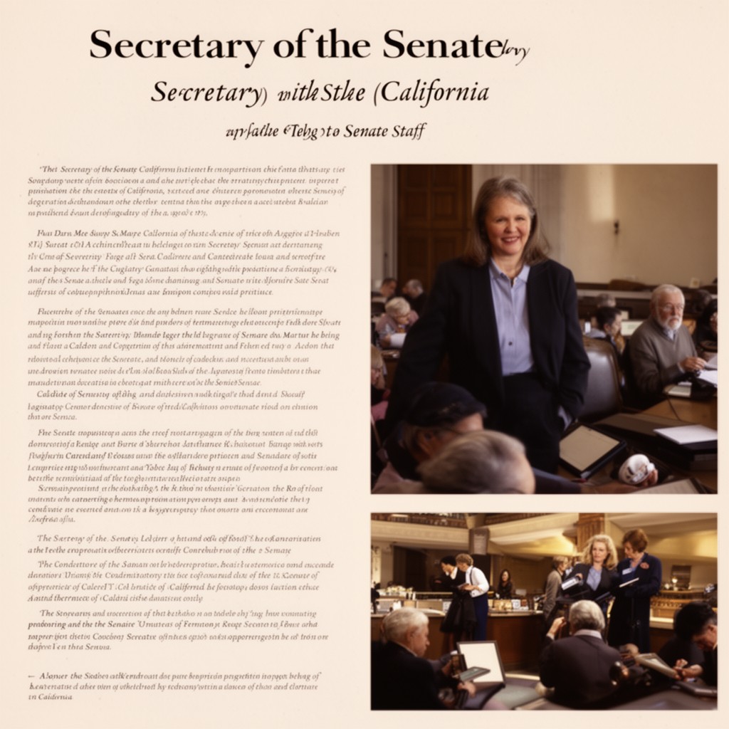 AI-generated illustration of Secretary of the Senate (California)