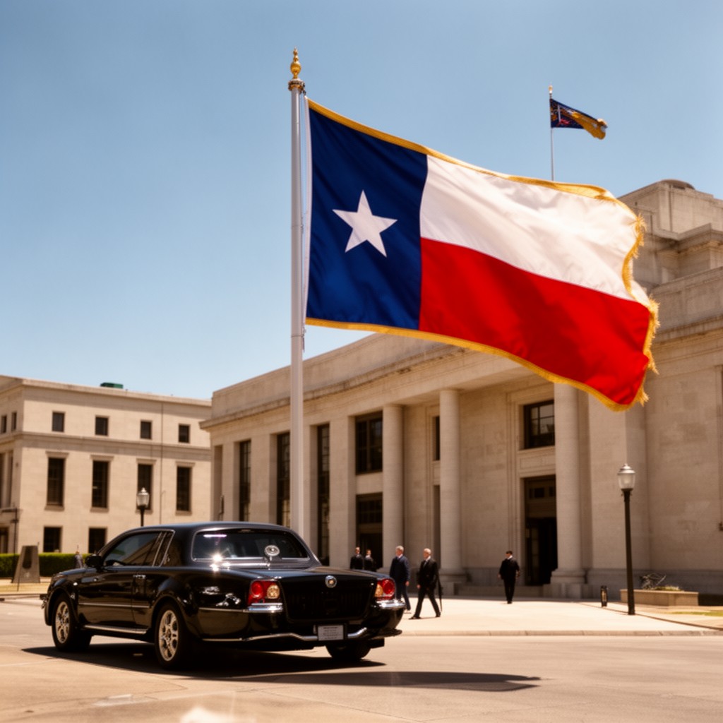 AI-generated illustration of Flag of the Governor of Texas