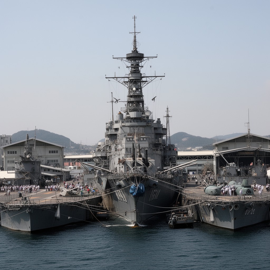 AI-generated illustration of Yokosuka Naval Arsenal