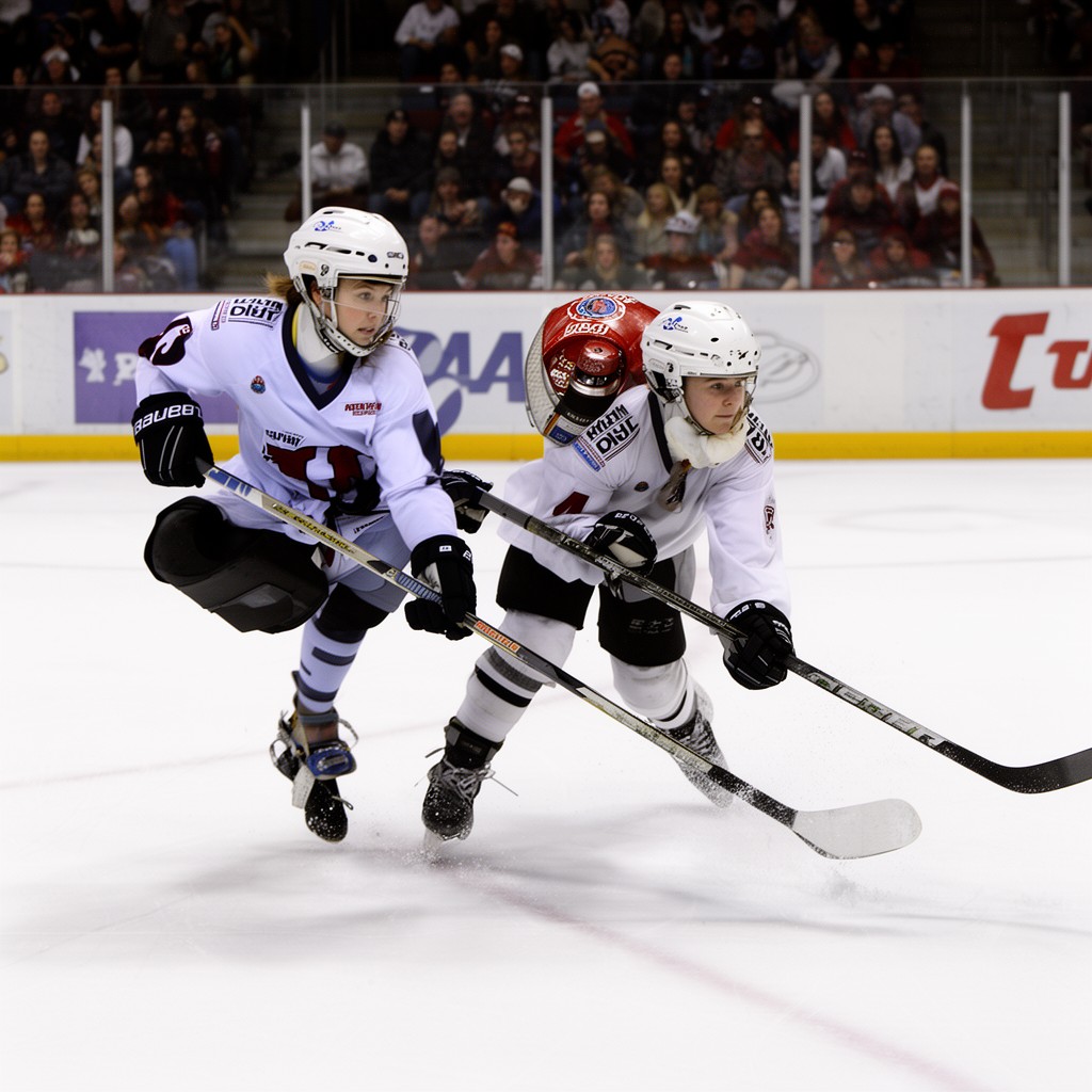 AI-generated illustration of NCAA women’s ice hockey rules