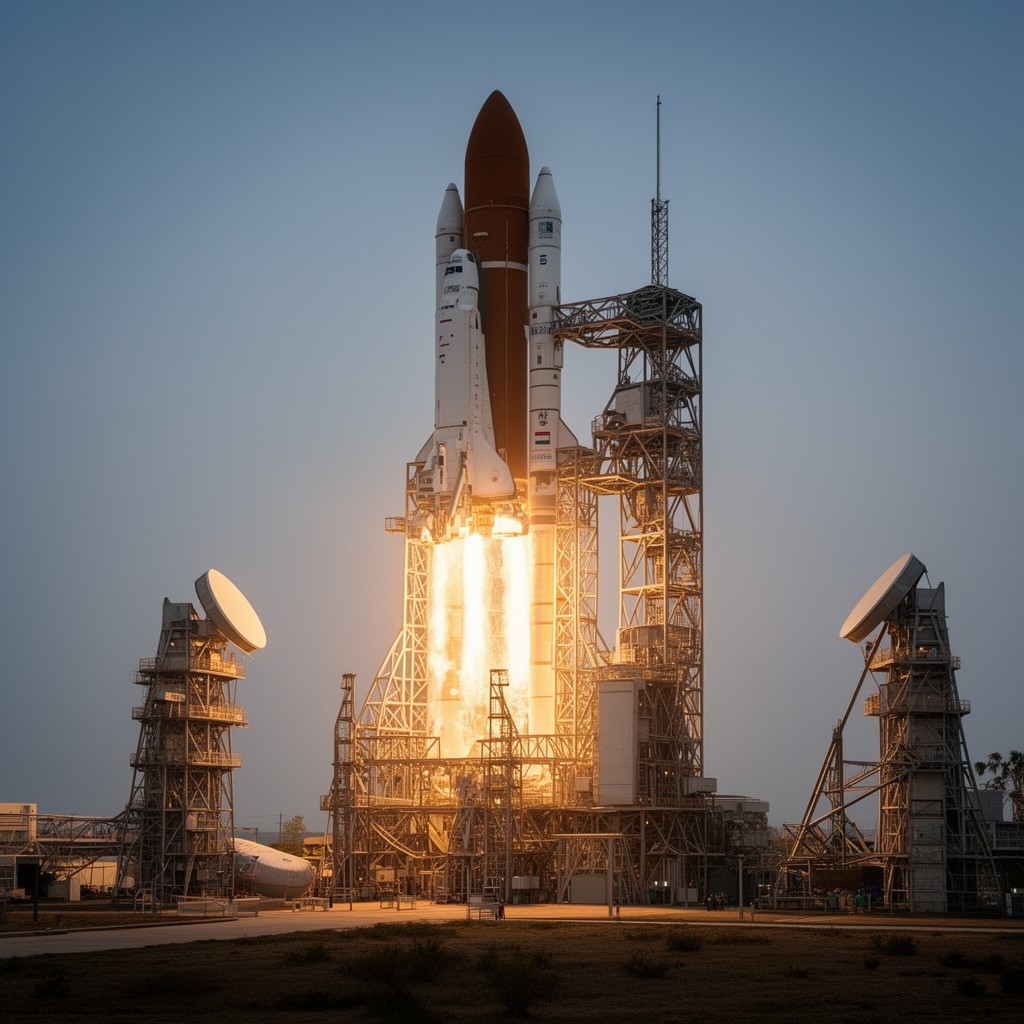 AI-generated illustration of Geosynchronous Satellite Launch Vehicle