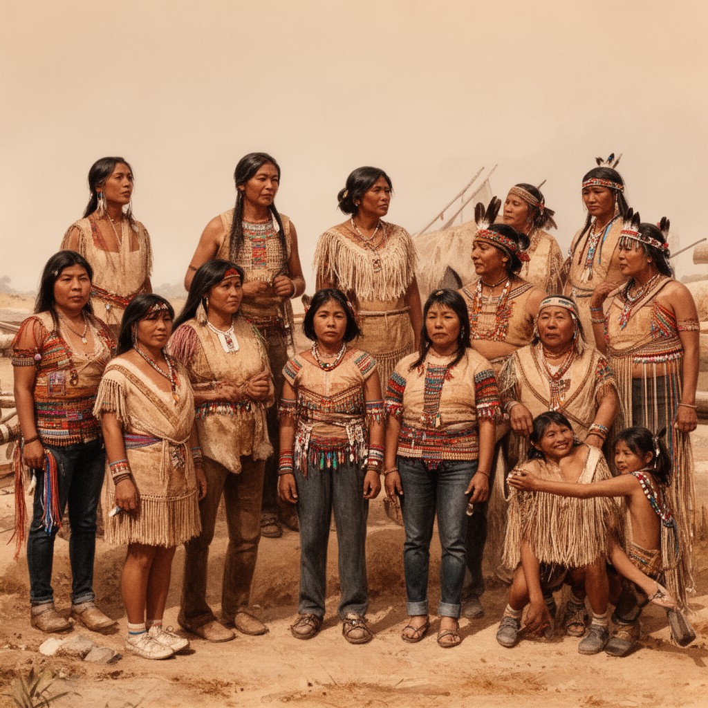 AI-generated illustration of Luiseño people