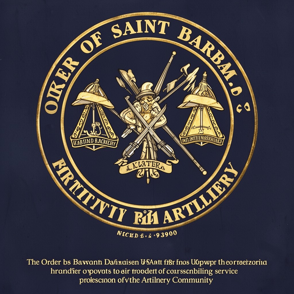 AI-generated illustration of Order of Saint Barbara (U.S. Field Artillery honor society)