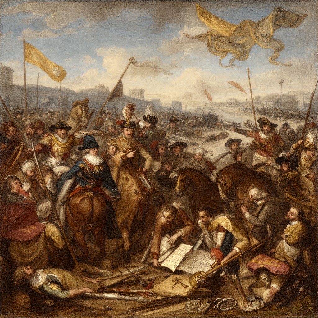 AI-generated illustration of War of the Spanish Succession