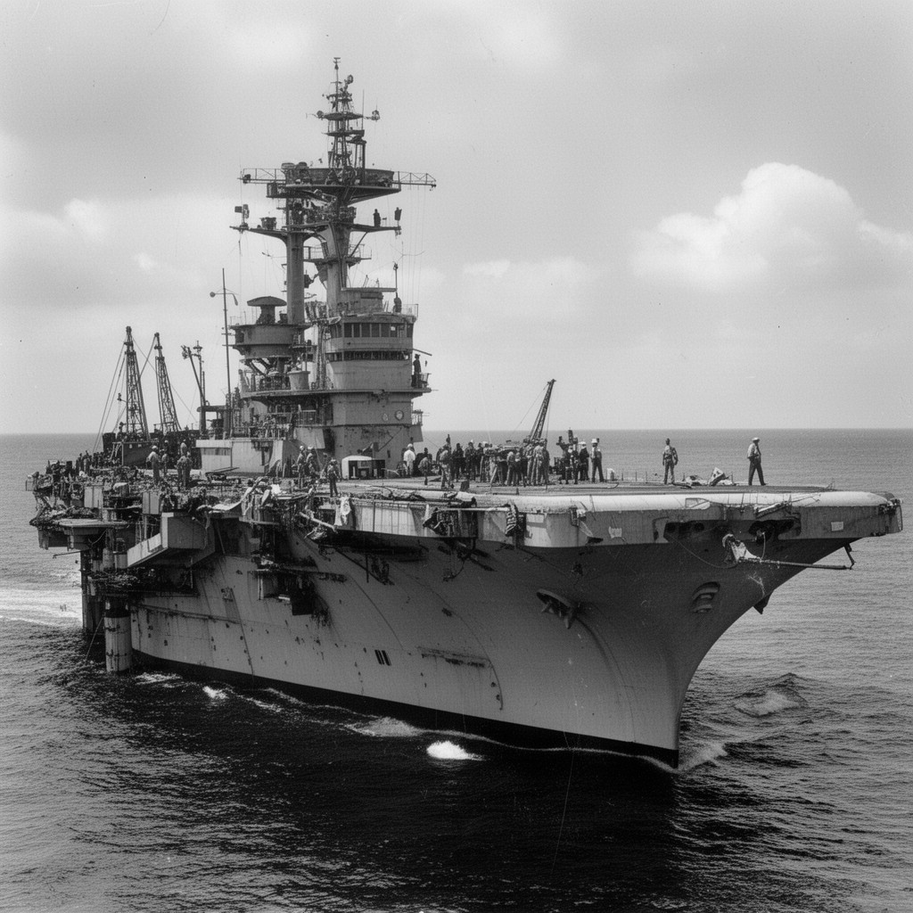 AI-generated illustration of USS Saratoga