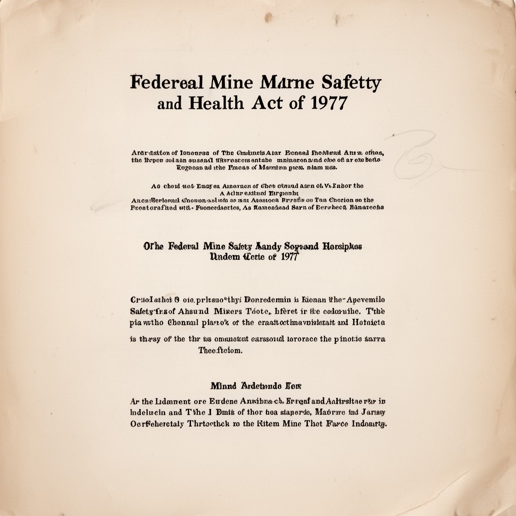 AI-generated illustration of Federal Mine Safety and Health Act of 1977