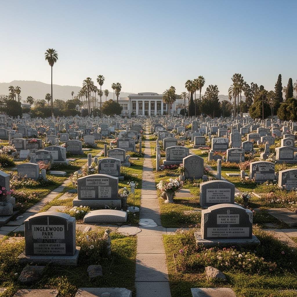 AI-generated illustration of Inglewood Park Cemetery