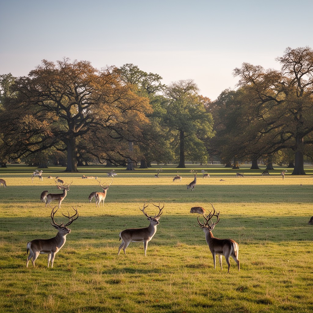 AI-generated illustration of Richmond Park, Surrey, England