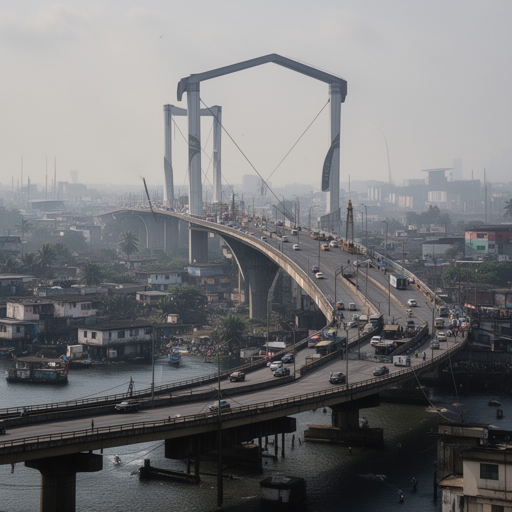 AI-generated illustration of Third Mainland Bridge
